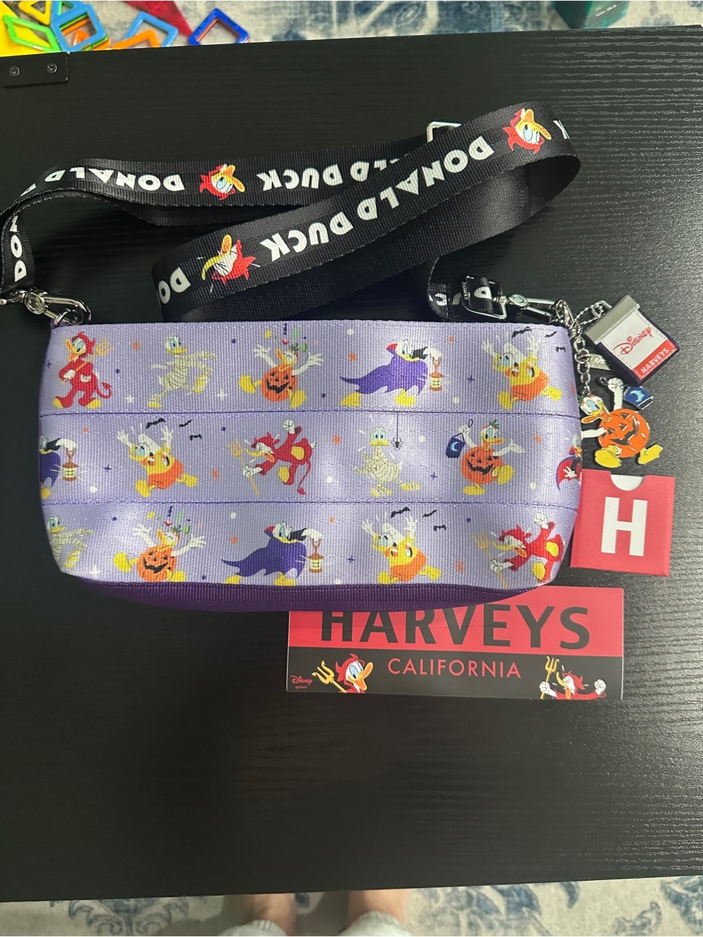Harvey’s Disney Donald Duck Halloween Kids Crossbody Bag - Lavender & Black